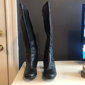 Clarks 2.5 in Heeled Knee High Black Boots sz 8.5